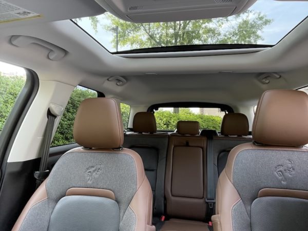 The Interior With The Oversized Sunroof In The Ford Bronco Sport