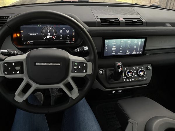 The View From The Drivers Seat In The Land Rover Defender 90