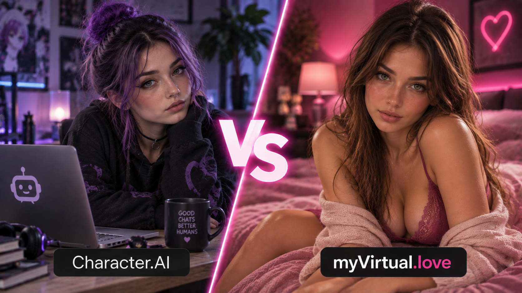 Character.AI vs myVirtual.love: NSFW Policy, Age Rules and Pricing