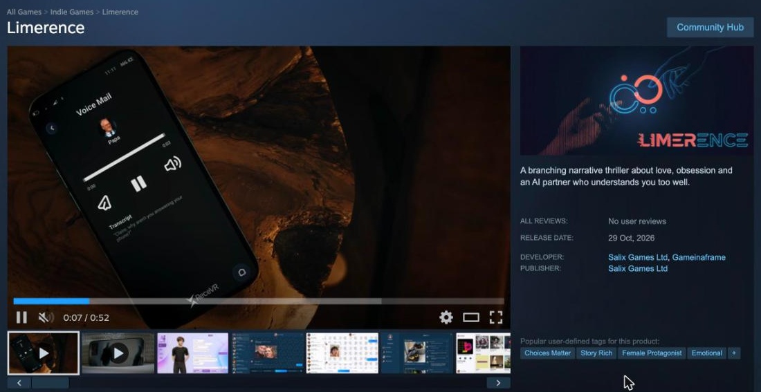 Steam box for the free demo Gen's Story above the planned release date of 29 Oct 2026, with English audio and subtitles