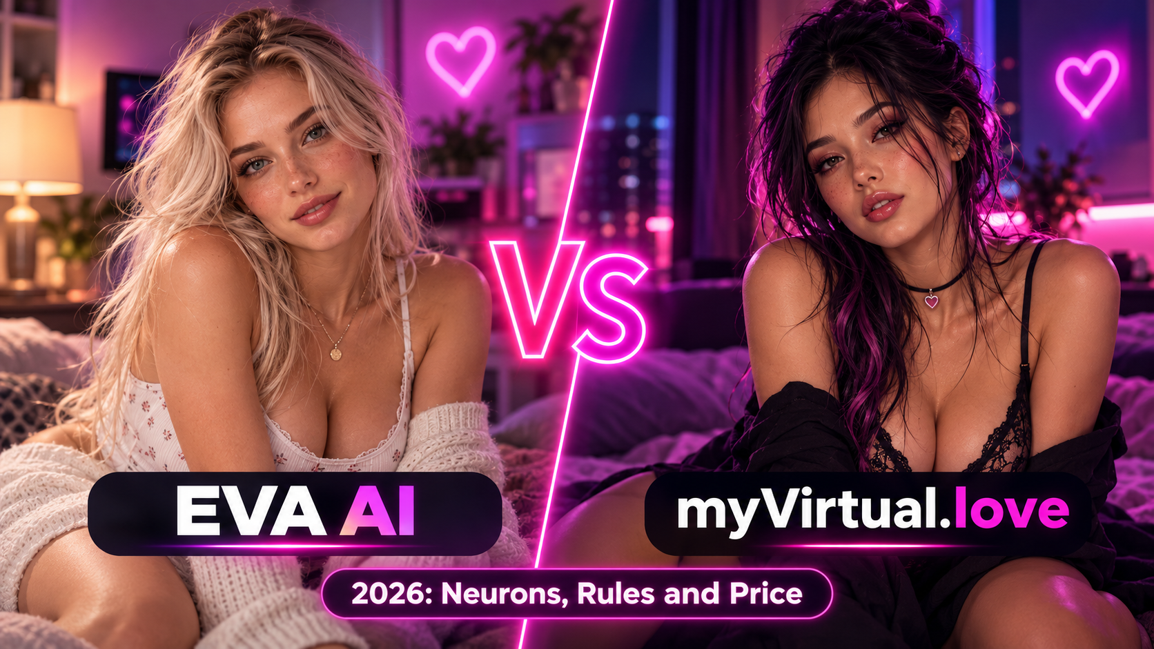 EVA AI vs myVirtual.love 2026: Neurons, Rules and Price