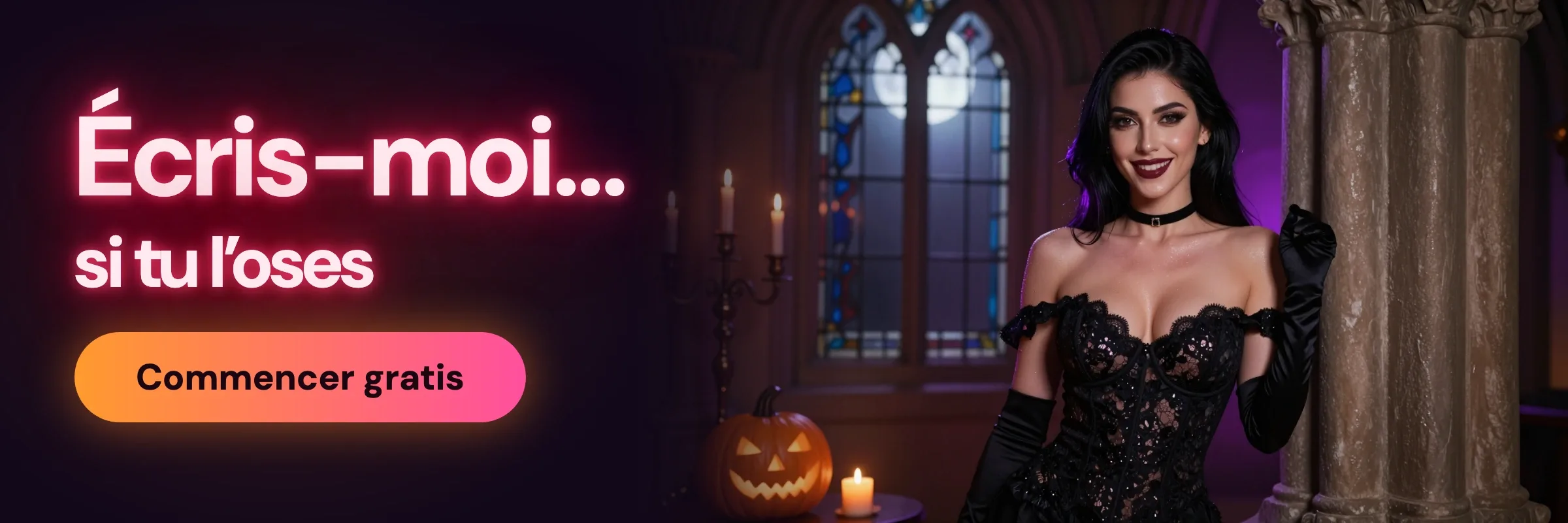 Write me if you dare: a vampire in a candlelit hall