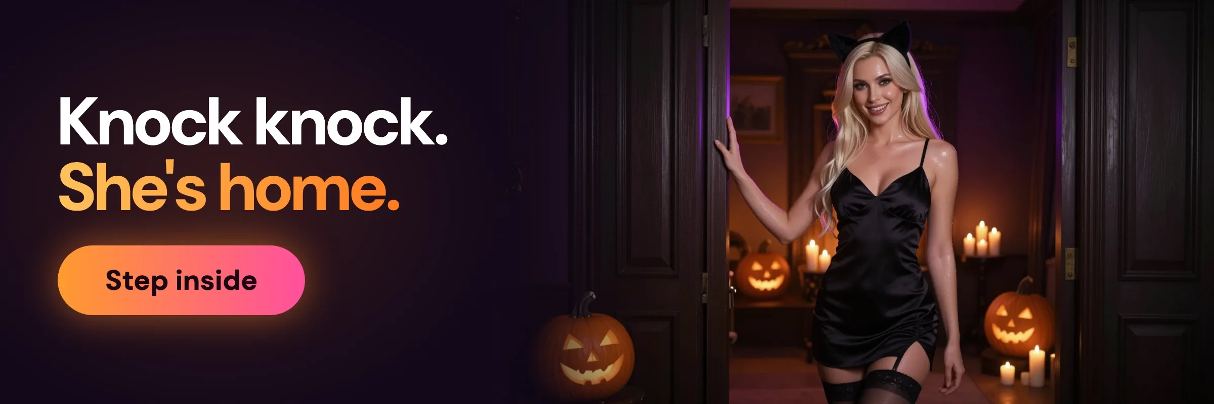 Knock knock, she's home: a Halloween night visit