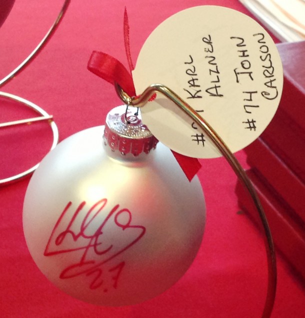 Alzner Carlson signed ball