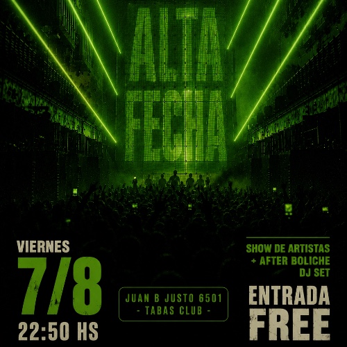 ALTA FECHA 7 de Agosto en Tabasco club