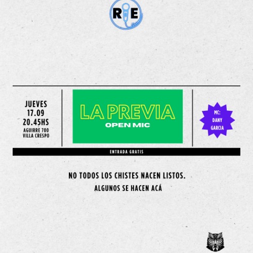 LA PREVIA | Open Mic de Stand Up
