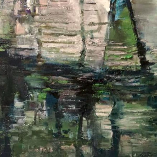 Plein air painting at Hollis Artspace
