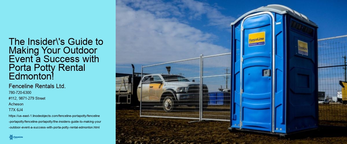 The Insider's Guide to Making Your Outdoor Event a Success with Porta Potty Rental Edmonton!