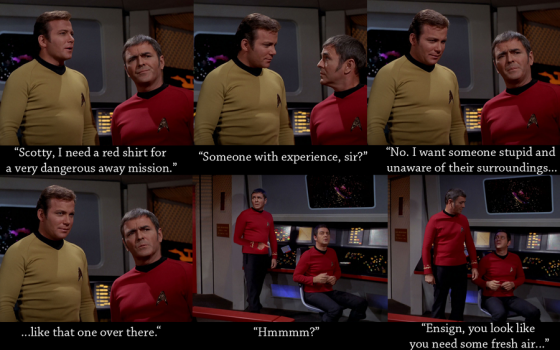 Top Ten Star Trek Red Shirts.