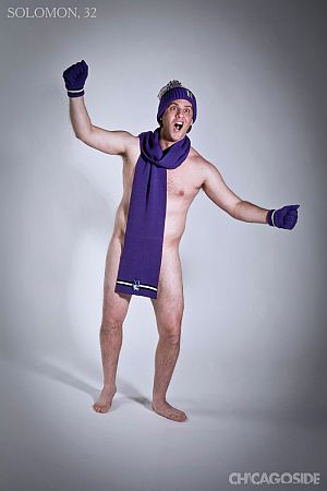 Naked Northwestern fan