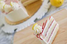 Lemon Strawberries and Cream Cake