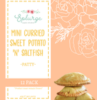 Mini Curried Sweet Potato n' Saltfish Patty (Frozen)