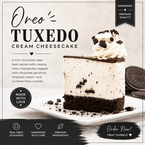 Oreo Tuxedo Cream Cake Cheesecake