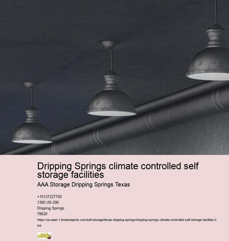 climate controlled self storage facility Dripping Springs