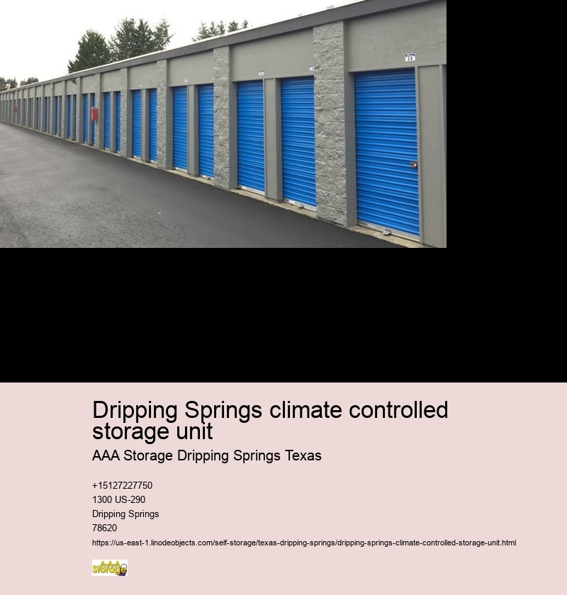 climate controlled storage units Dripping Springs
