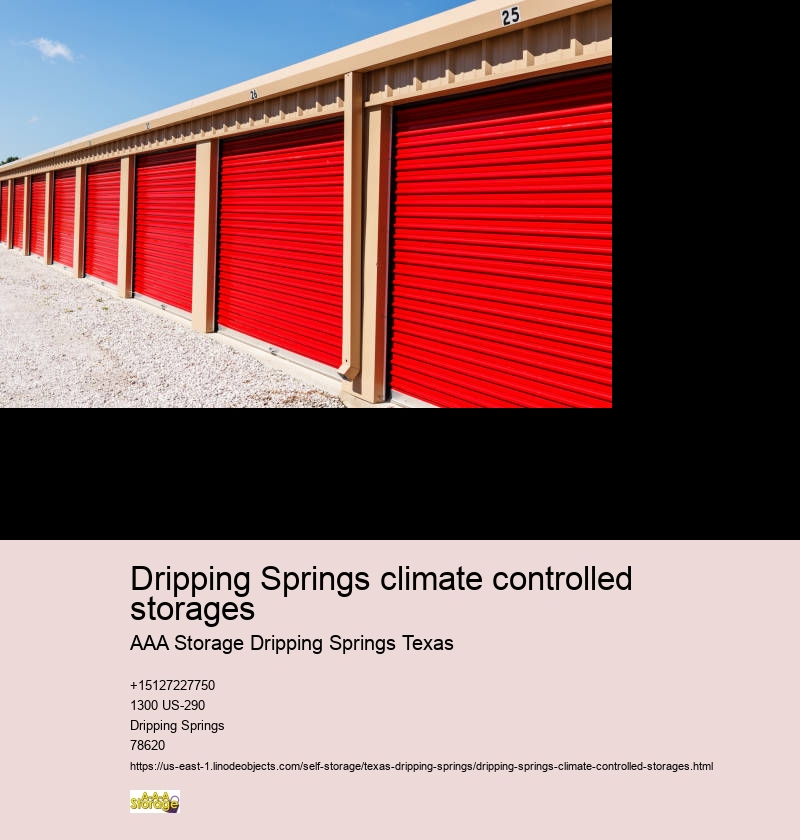 climate controlled storage unit Dripping Springs