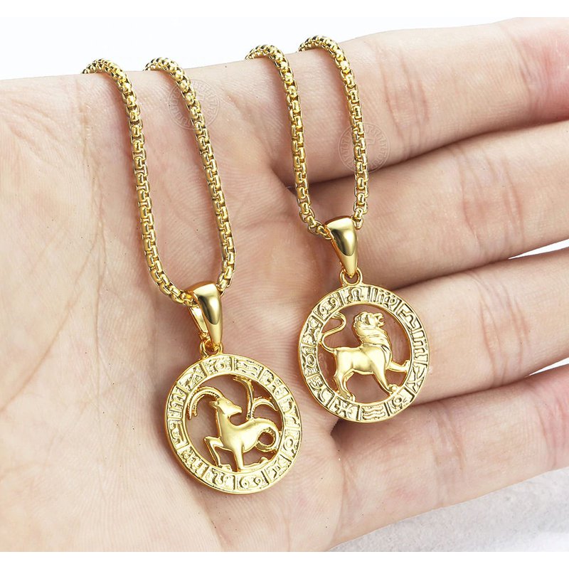 14k Yellow Gold Plated Steel Zodiac 