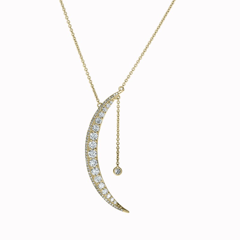 Diamond Crescent Moon - Gail Jewelers