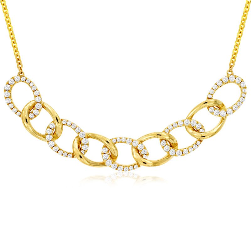 1/2ct tw Diamond Bar Necklace in 14K Yellow Gold Ramsey's Diamond