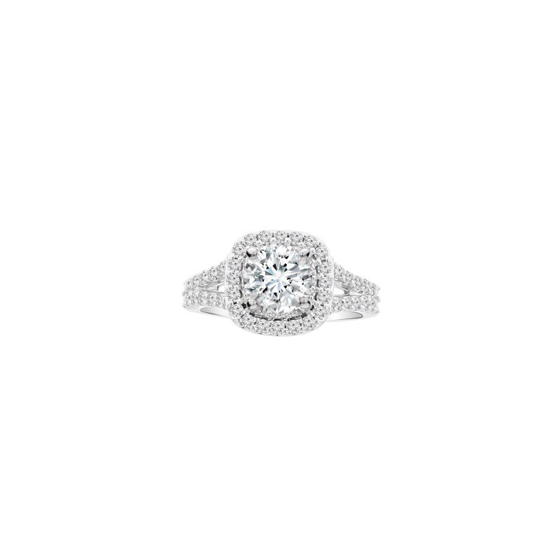 1 1/3ct tw NewBorn Lab Created Diamond Halo Engagement Ring in 14K