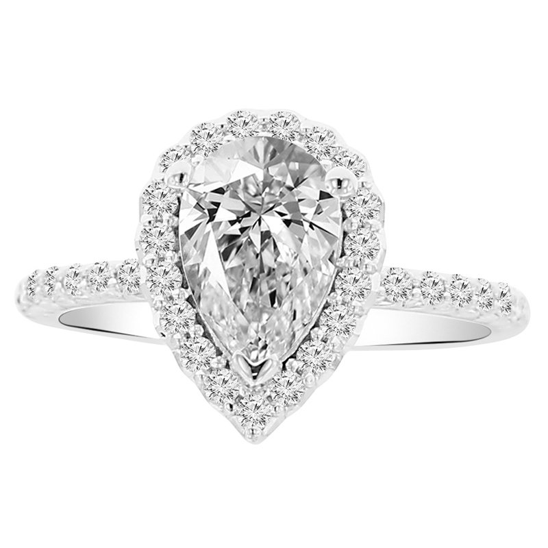 1 3/4ct tw NewBorn Lab Created Diamond Halo Engagement Ring in 14K