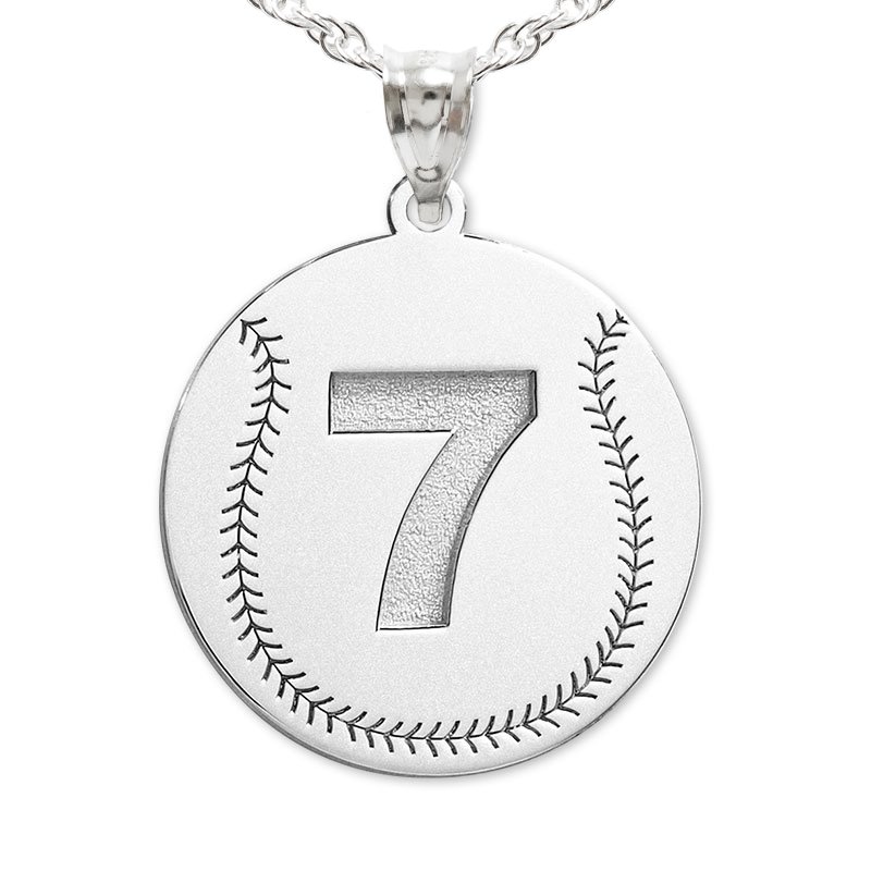 Sports Number Jewelry Custom Baseball Pendant w/ Number Casale Jewelers