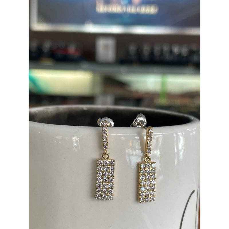 Spark Creations Diamond Dog Tag Earrings Hurdle's Jewelry