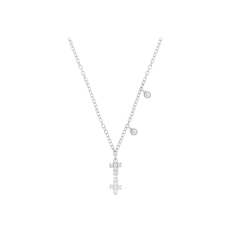 Meira T Small Diamond Cross Necklace 