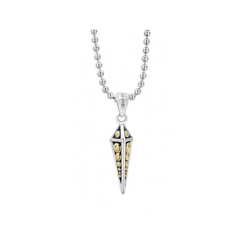 LAGOS Caviar Pyramid Pendant Necklace 