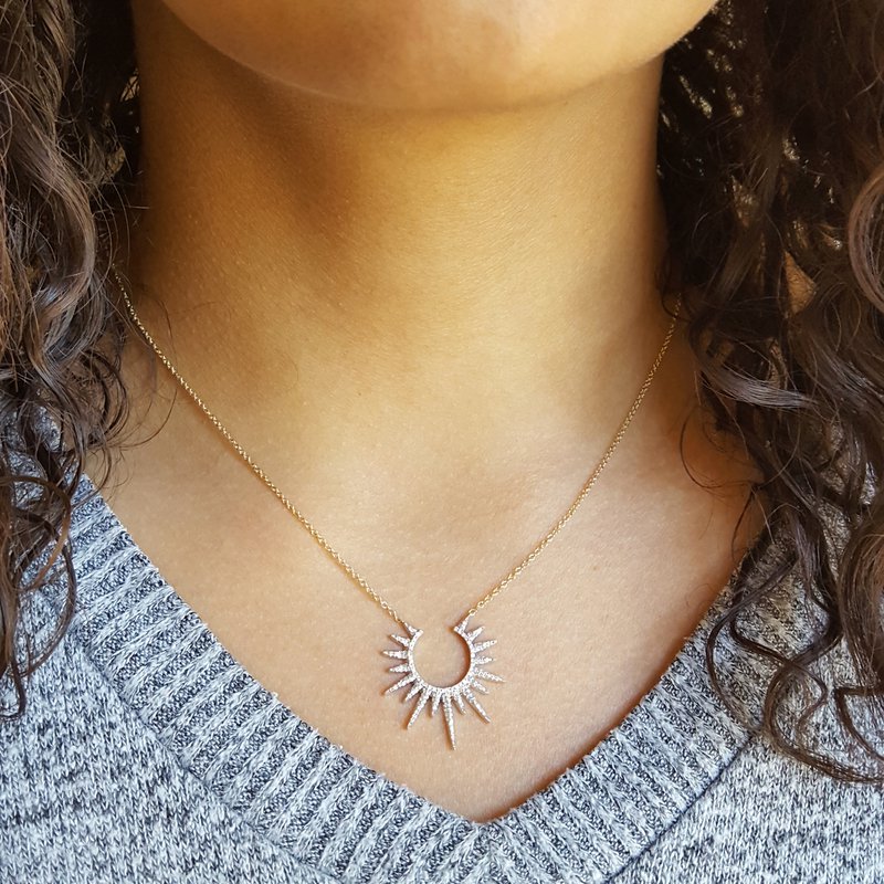Sami Fine Jewelry Sunburst Necklace 