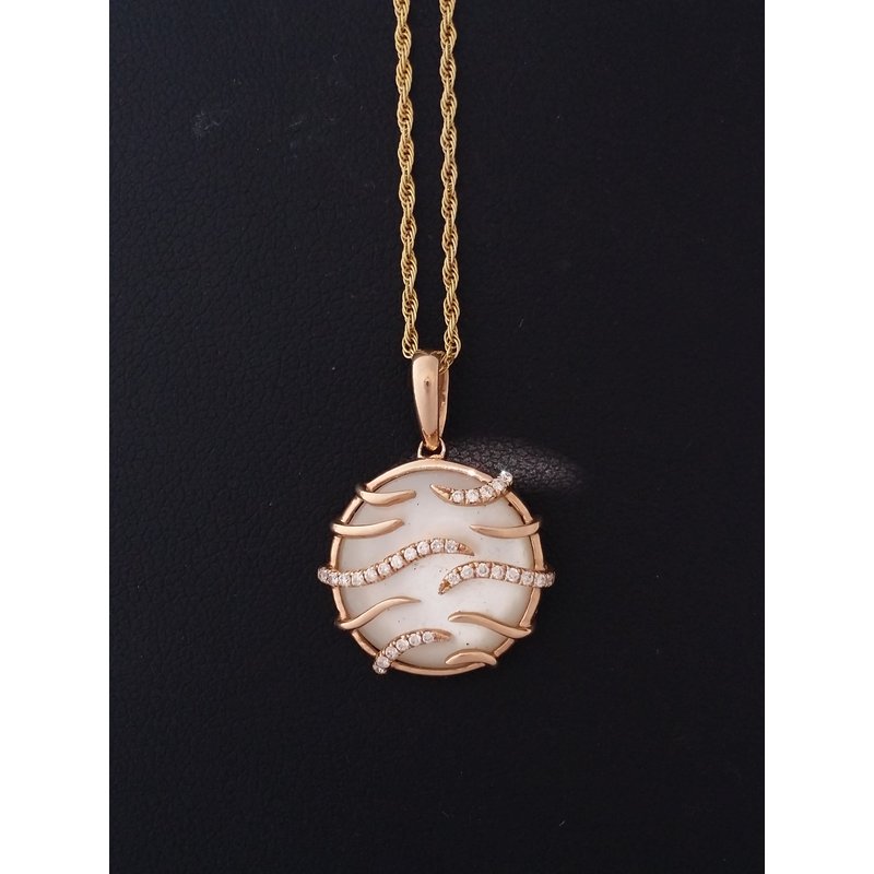 Traditional Mother Of Pearl Diamond Pendant Necklace Churchwell S Jewelers - Mother Of Pearl Pendant Necklaces