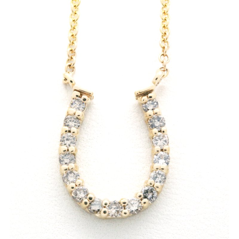 yellow gold horseshoe necklace 