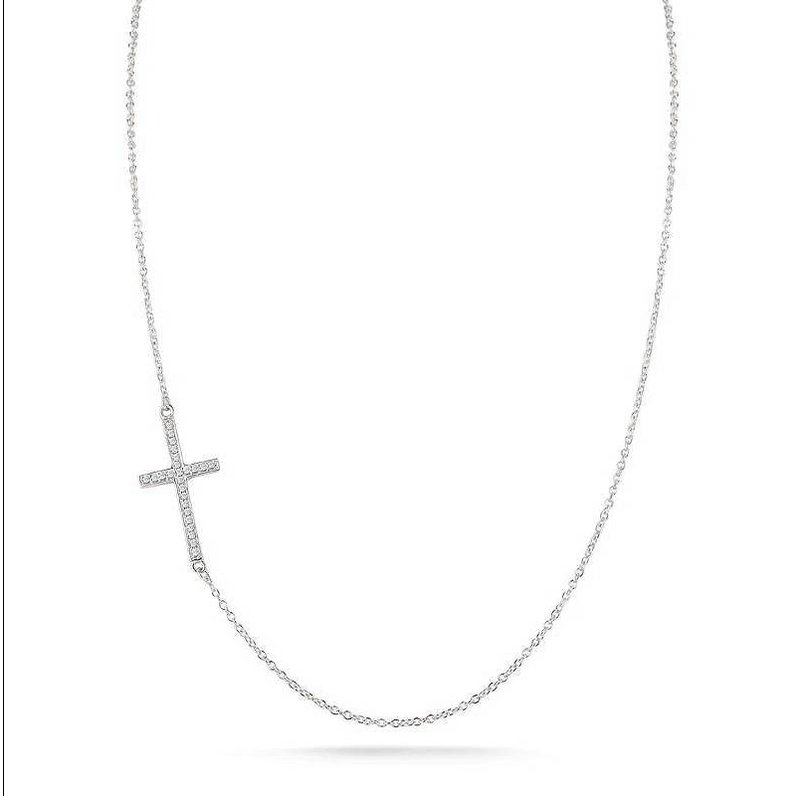 West Diamond Cross Necklace 