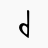 A "semiflat" accidental, comprising a flat symbol mirrored horizontally so that the lobe is facing left.