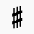 A "sharp and a half" or "sesquisharp" accidental, comprising the above half-sharp symbol connected to the right side of a normal sharp.