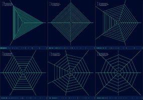 Spiral polygonal chains with different sides.